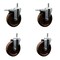 Service Caster 5 High Temp Phenolic Wheel Swivel 7/16'' Stem Caster Set 2 Total Lock Brake, 4PK SCC-GRTTL20S514-PHSHT-716138-2-S-2 - alternate 1